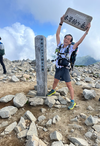 木曽駒ヶ岳山頂にキタ