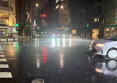 ゲリラ豪雨だけど緩かった