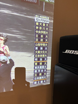 ハコネ駅伝予選会の鑑賞会を開く