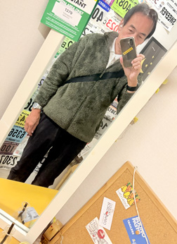 子供用のフリースで出勤😆